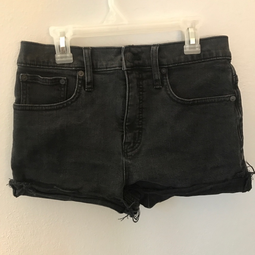 Madewell Black High Rise Denim Shorts